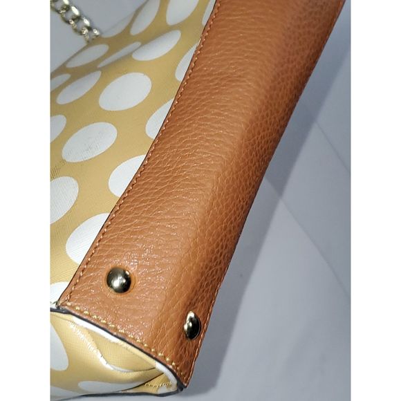Anne Klein Crossbody Shoulder Bag Polka Dot Adjustable Strap Faux Leather Spring - Picture 11 of 16
